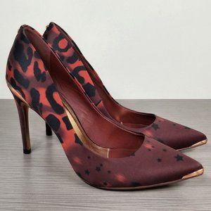 Ted Baker London Iziie Pump, Red Satin, Size 7